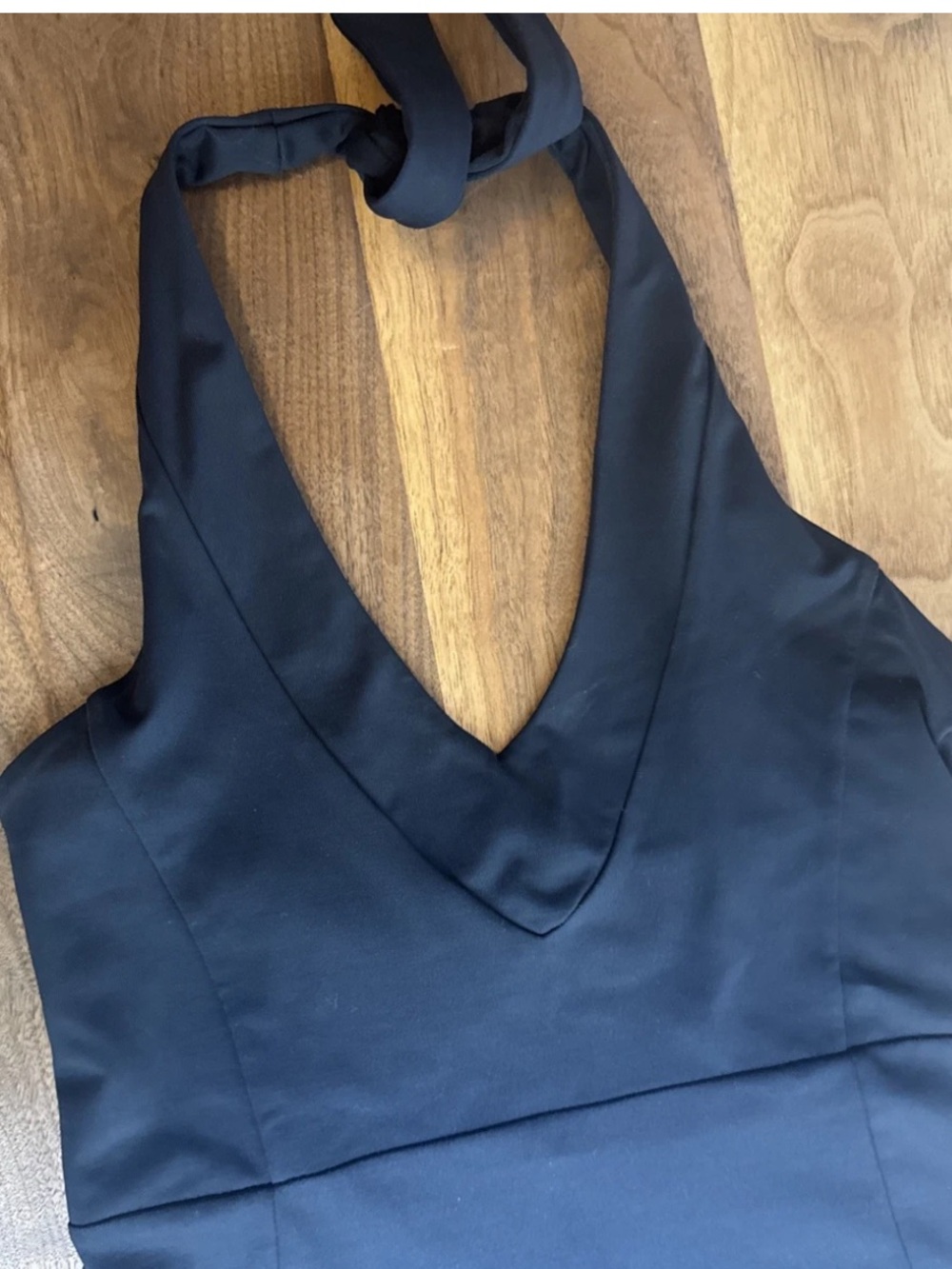 Patagonia Halter Midi Dress Black Athletic Activewear Gorpcore Stretchy Womens M - Picture 11 of 14